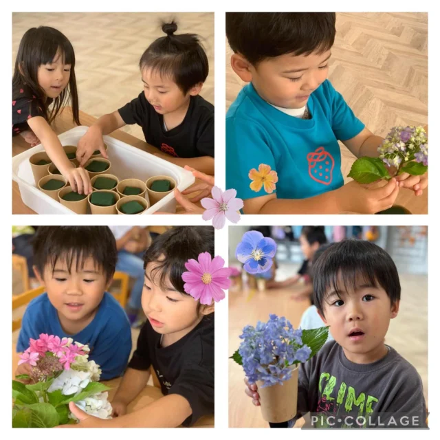 ほし組ステラグループです⭐️

6月は梅雨☔️を楽しもうと、
室内でお花遊びをしたり、泥んこあそびをしたり、
九州管楽合奏団の方が演奏に来てくれたので生演奏を聴いたりと、雨の日が楽しくなる過ごし方がたくさんできました。

今月はクラスで『雨のワルツ』という歌を歌っていたのですが、お片付けの時に口くずさんでいると、
子どもたちも自然に「あめ、あめ、あめ〜🎵✨
あめ〜がふってくる〜」と口ずさんで、
雨の音と一緒に歌うのが嬉しくなる歌でした✨

次は7月!!! いよいよ、暑さ到来ですね☀️
水遊び三昧🐬🐬

#いちごいちえん
#認定子ども園
#福岡県
#宗像市
#年中児
#保育園
#４歳児
#子育て
#五感
